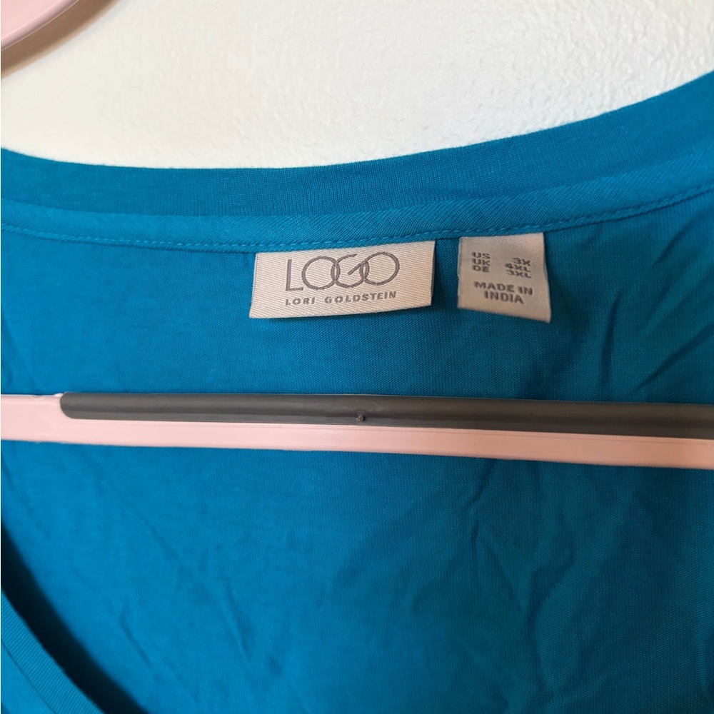 LOGO by Lori Goldstein Vibrant Blue Top